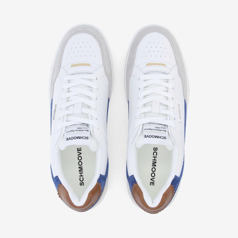 BROOKLYN PREPPY M - NAPPA/SDE/SDE - WHITE/GREY/BLUE